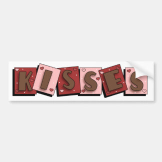 Kisses Valentine's Day Bumper Sticker
