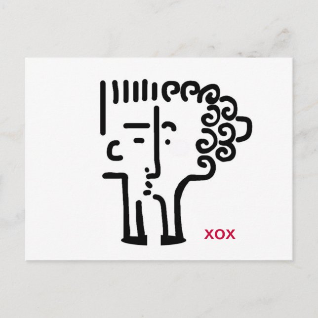 Kisses via mail postcard (Front)