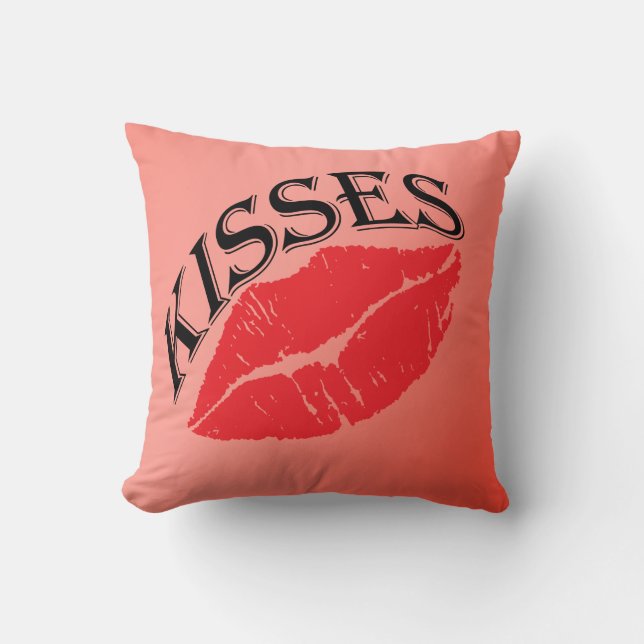 "Kisses" with Lips dipped oreos Cushion (Front)