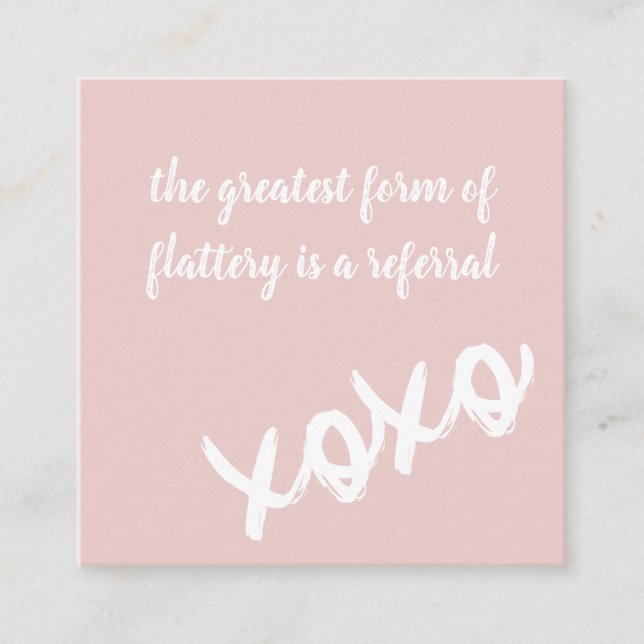 Kisses XOXO Neutral Colours Referral Card (Front)