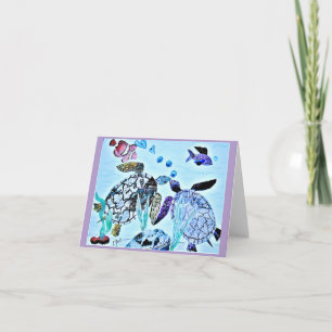 Kiss'in Sea Turtles Card
