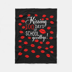 Kissing 100 Days Good1 Fleece Blanket