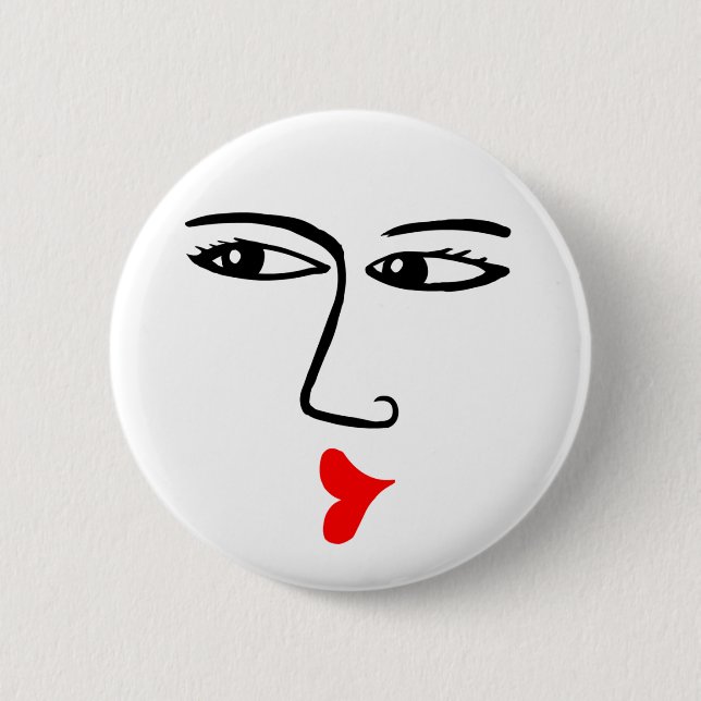 Kissing 6 Cm Round Badge (Front)