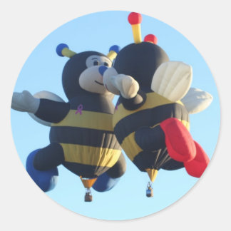 Kissing Bees Hot Air Balloon Sticker