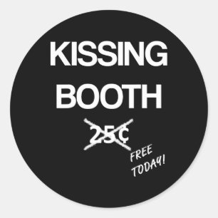 Kissing Booth Costume T Shirt - Halloween Shirts  Classic Round Sticker