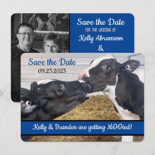Kissing Calves PHOTO Wedding Save the Date