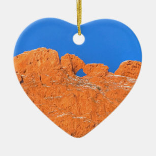 Kissing Camels with Blue Sky Ceramic Ornament