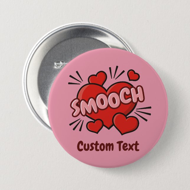 Kissing Comic Sound Effect 7.5 Cm Round Badge (Front & Back)