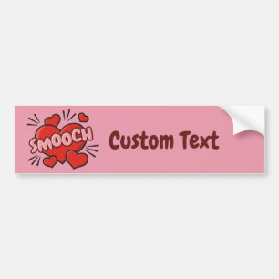 Kissing Comic Sound Effect Bumper Sticker