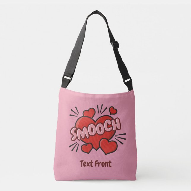 Kissing Comic Sound Effect Crossbody Bag (Front)