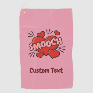 Kissing Comic Sound Effect Golf Towel