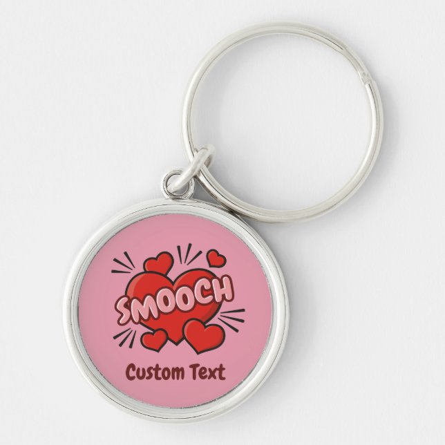Kissing Comic Sound Effect Key Ring (Front)