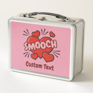 Kissing Comic Sound Effect Metal Lunch Box