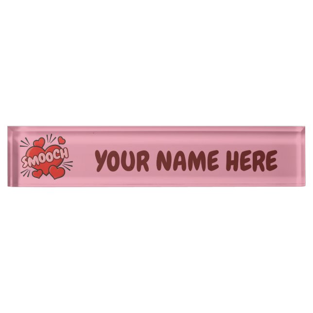 Kissing Comic Sound Effect Nameplate (Front)