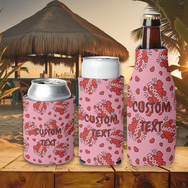 Kissing Comic Sound Effect Pattern Can Cooler (Creator Uploaded)