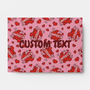 Kissing Comic Sound Effect Pattern Envelope