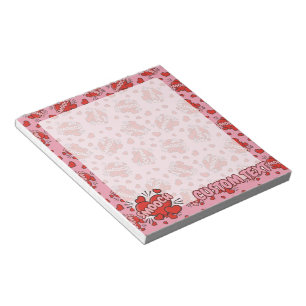 Kissing Comic Sound Effect Pattern Notepad