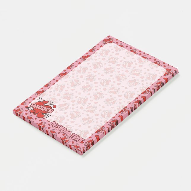 Kissing Comic Sound Effect Pattern Post-it Notes (Angled)