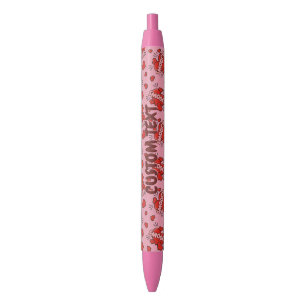 Kissing Comic Sound Effect Pattern Red Ink Pen