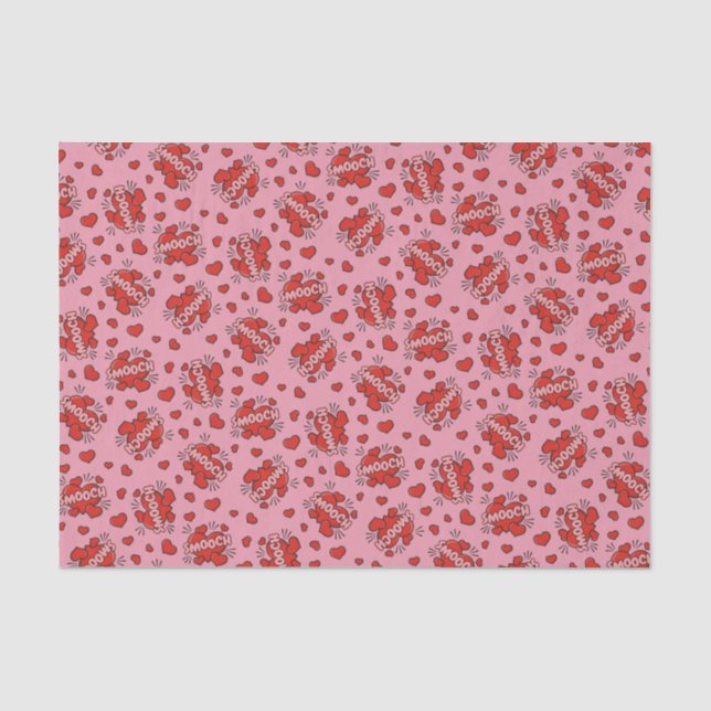 Kissing Comic Sound Effect Pattern Tissue Paper (Front)