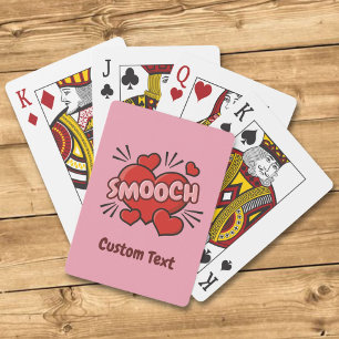 Kissing Comic Sound Effect Playing Cards