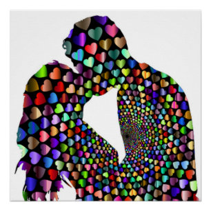 KISSING COUPLE POSTER