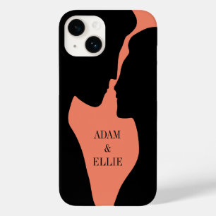 Kissing couple silhouette custom colour Case-Mate iPhone 14 case