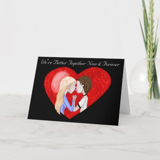 Kissing Couple (Valentine) Card (Front)