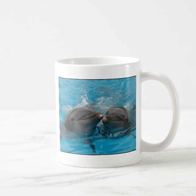 Kissing Dolphins Coffee Mug (Right)