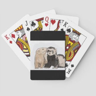 Kissing Ferrets Playing Cards
