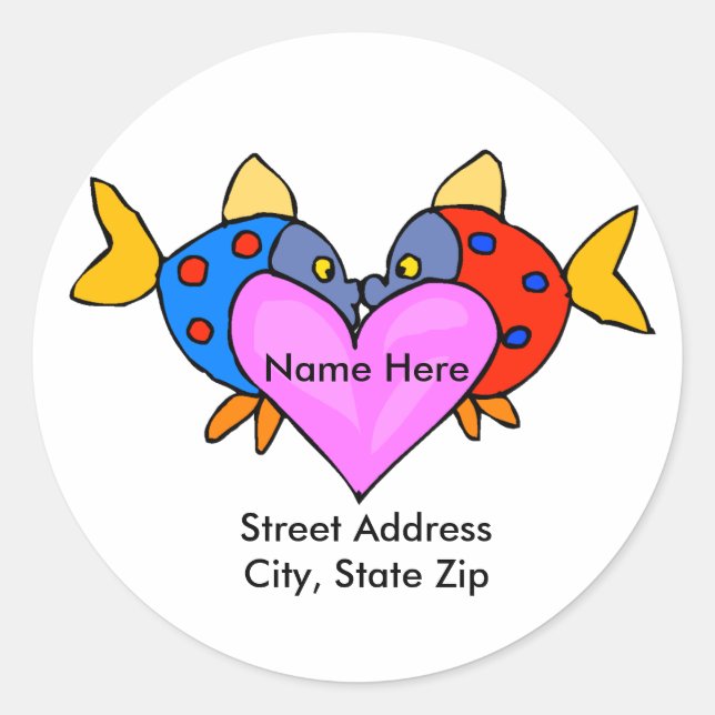 Kissing Fish Address Label (Front)