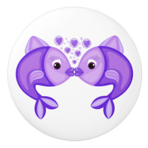 KISSING FISH CERAMIC KNOB