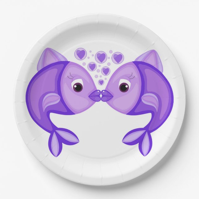 KISSING FISH PAPER PLATE (Front)