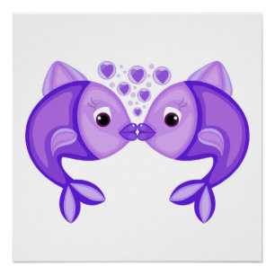 KISSING FISH POSTER
