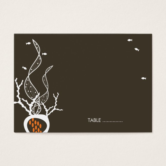 Kissing Fishes Corals Beach Whimsical Cute Wedding (Front)