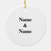Kissing Fishing Couple Silhouette Holiday Ornament (Back)