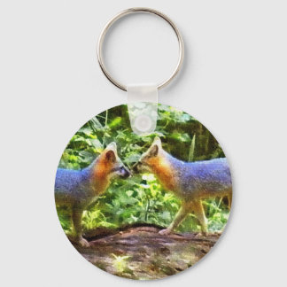 KISSING FOX KEYCHAIN