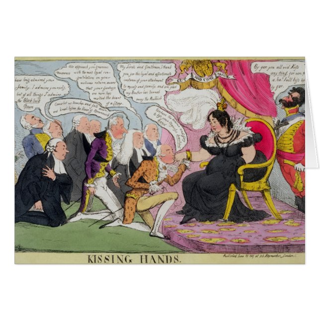 Kissing Hands, published 1827 (colour litho) (Front Horizontal)