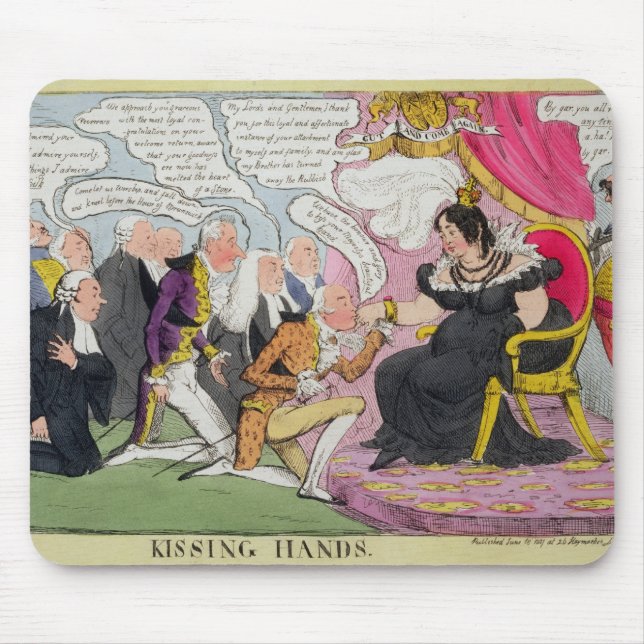 Kissing Hands, published 1827 (colour litho) Mouse Pad (Front)