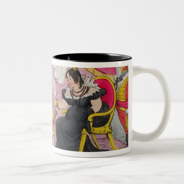 Kissing Hands, published 1827 (colour litho) Two-Tone Coffee Mug (Right)