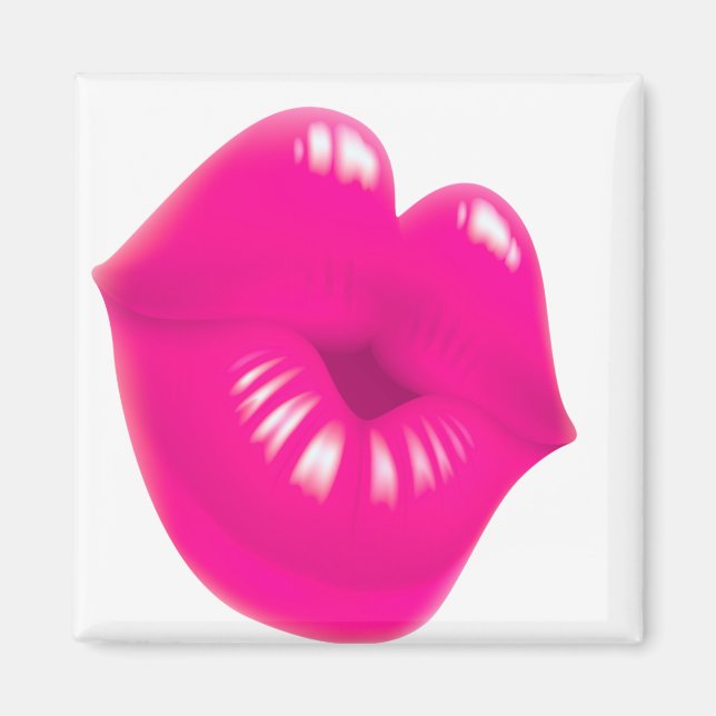 Kissing Lips Pattern Magnet (Front)