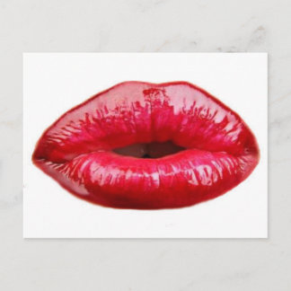 Kissing lips! postcard