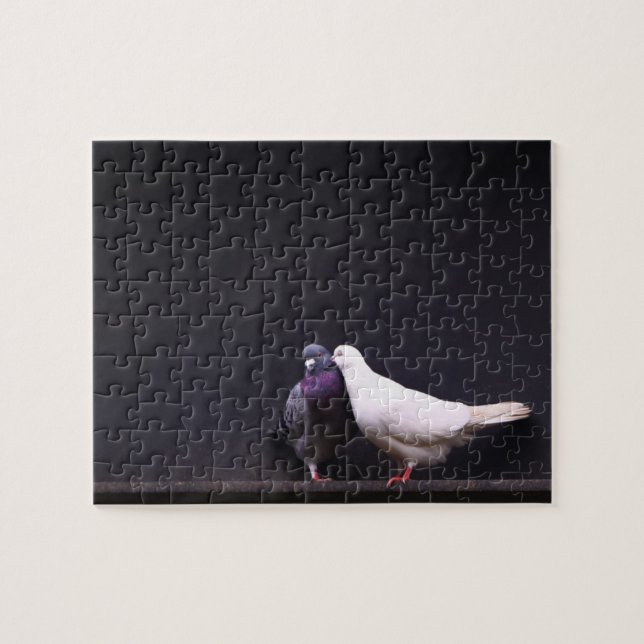 Kissing Love Birds Jigsaw Puzzle (Horizontal)