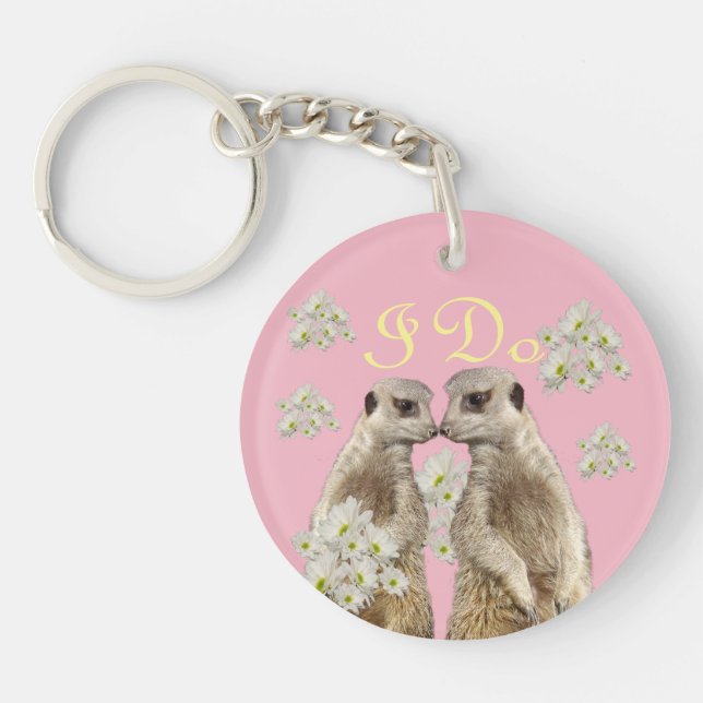 Kissing Meerkats, Key Ring (Front)