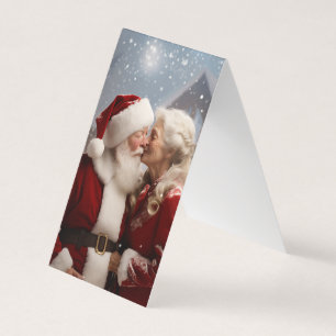 Kissing Mr and Mrs Santa Claus