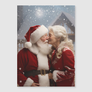 Kissing Mr and Mrs Santa Claus