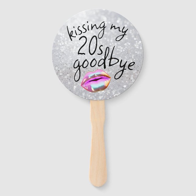 Kissing My "20s" Goodbye Personalised Hand Fan (Back)