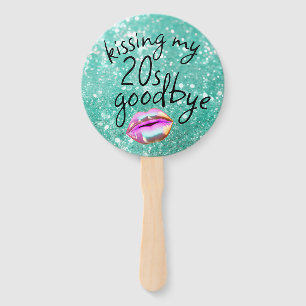 Kissing My "20s" Goodbye Personalised Hand Fan