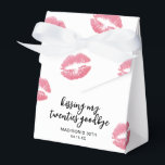 Kissing My Twenties Goodbye 30th Birthday Favour Box<br><div class="desc">Fun 30th birthday party favour box featuring pink faux glitter lipstick marks,  the funny saying 'kissing my twenties goodbye',  their name,  and the date. These personalised favour boxes can be used for any age related birthday,  just change the text template!</div>