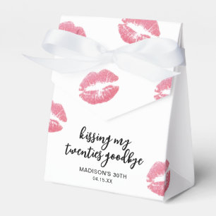 Kissing My Twenties Goodbye 30th Birthday Favour Box